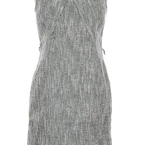 Talbots Gray Textured Midi Dress